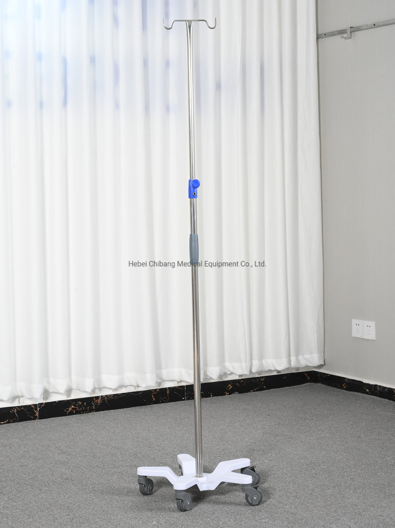 Hot Selling Infusion Pole 5 Wheels IV Stand with Brake for Patient