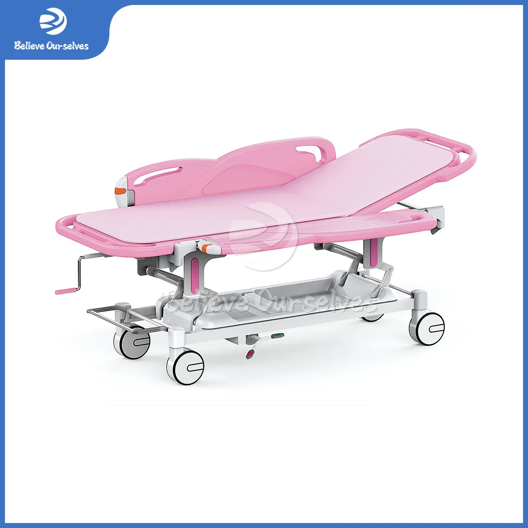 Adjustable Hospital Hydraulic Transfer Patient Stretcher Hr-Z04 Surgery Docking Vehicle Trolley