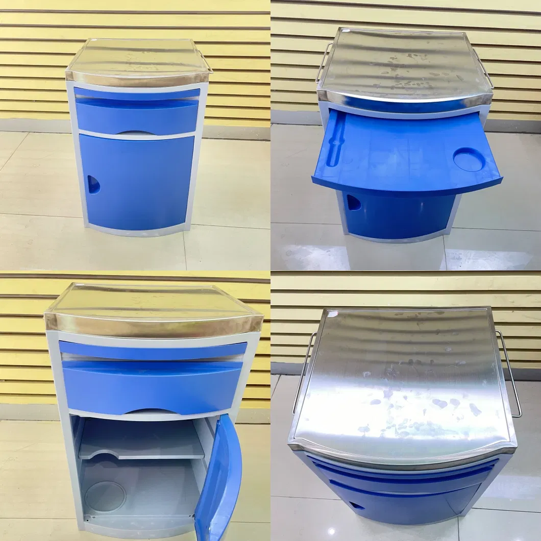 ABS Plastic Mobile Hospital Beside Cabinet