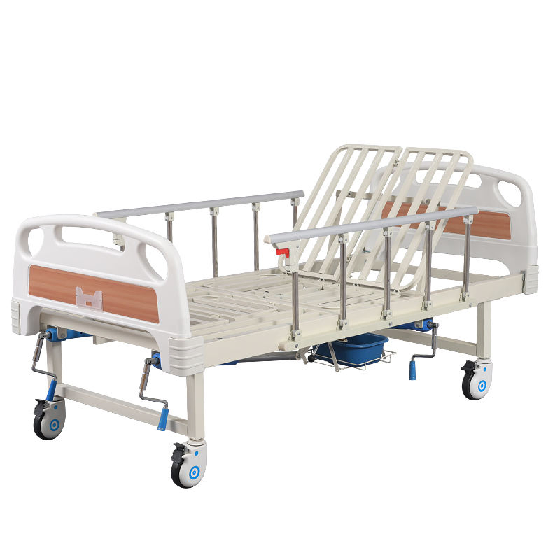 Multi-Function Manual Rolling Metal Medical Bed for Patient Care for Over-Nursing in Hospitals and Homes