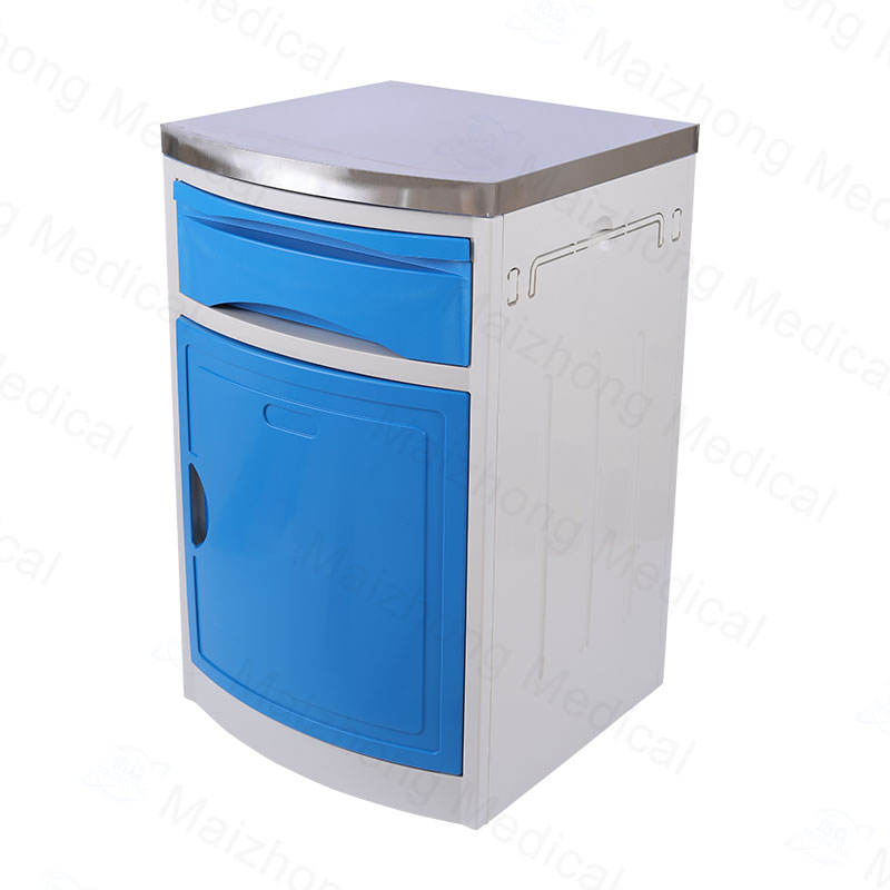 China Manufacturer ABS Plastic Storage Medical Bed Side Cabinets Cheap Hospital Bedside Lockers