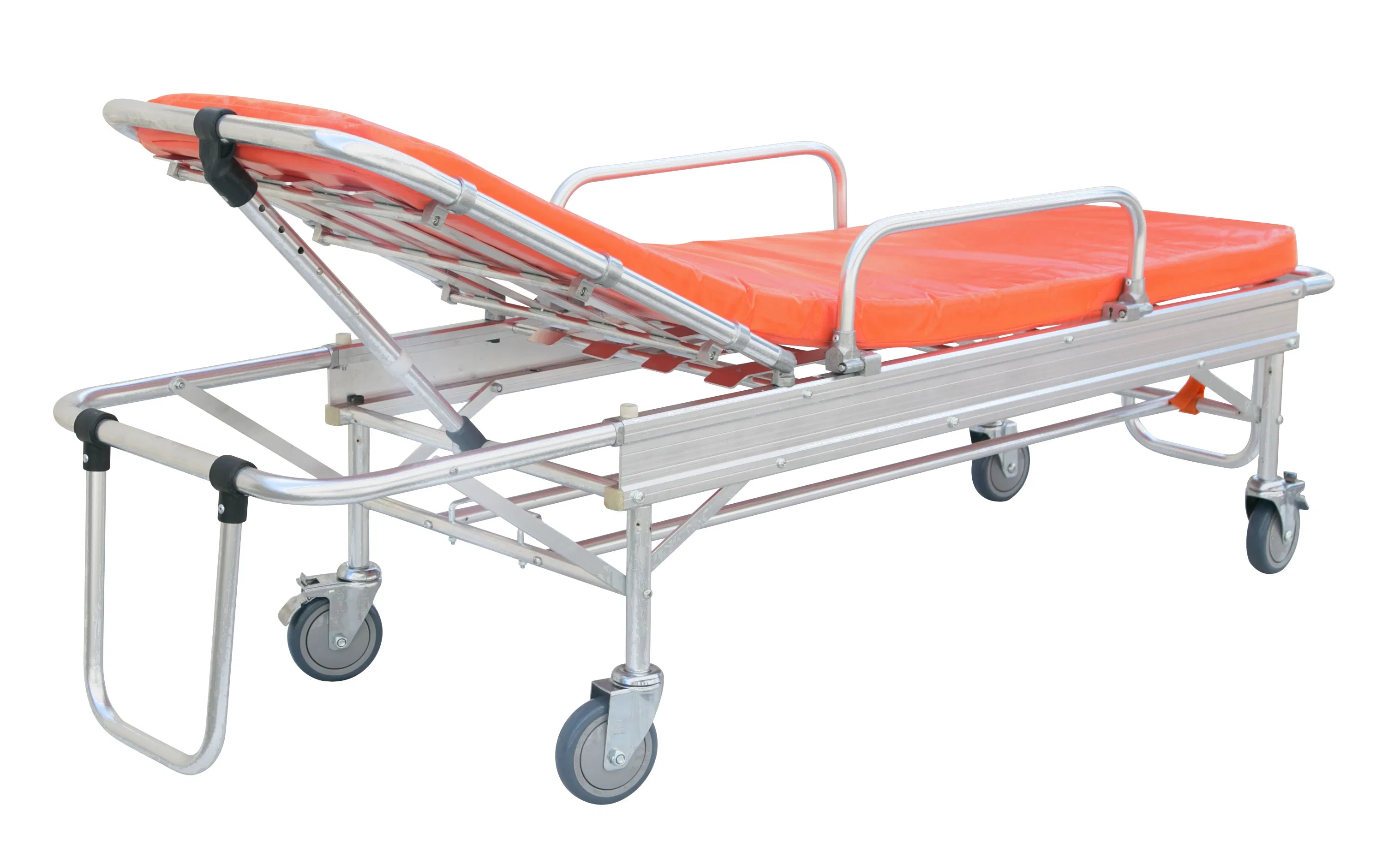 Olding Medical Aluminum Hospital Self-Loading Alloy Emergency Trolley with Scoop Stretcher Ambulance Stretcher Bed
