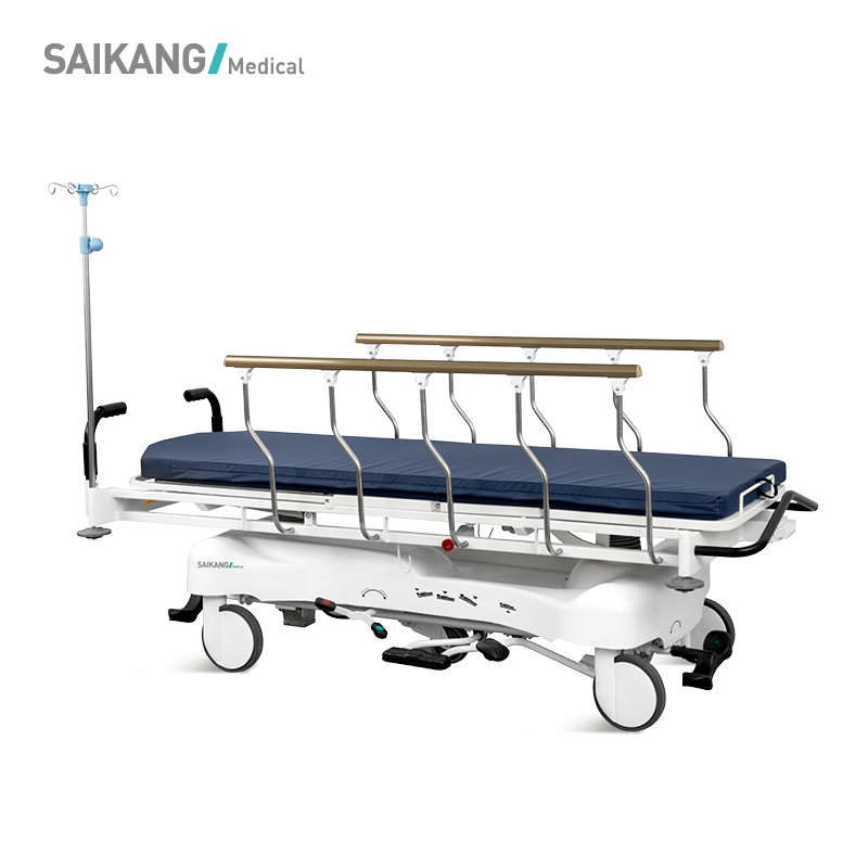 Skb041-3 Saikang Factory Multifunction Hydraulic Foldable Operation Connecting Medical Transport Patient Trolley