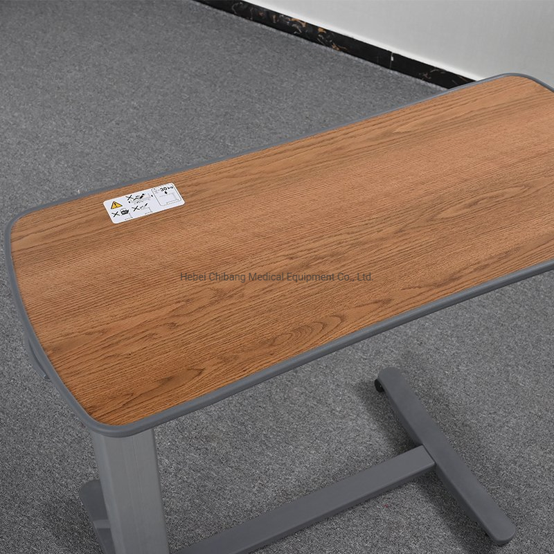 Wooden Board Hospital Overbed Table Bedside Table Hospital Furniture