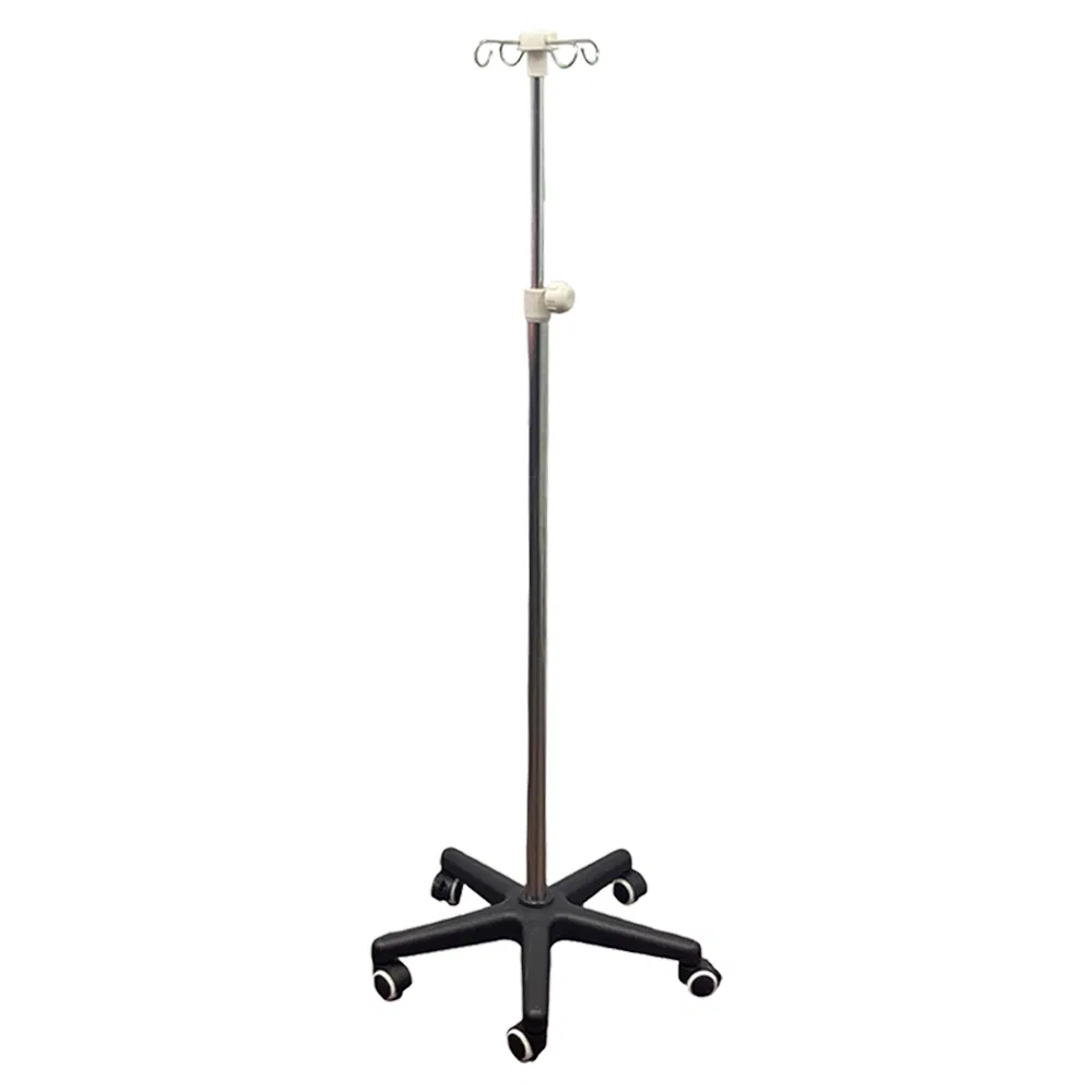 Mobile Medical IV Drip Stand Hospital Furniture Stainless Steel Stainless Steel Infusion Support Transfusion IV Pole Stand