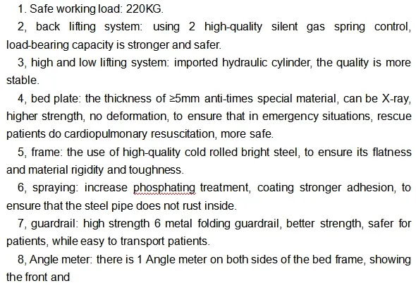 Rescue Bed Functions