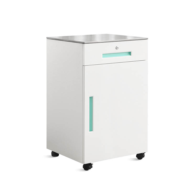 Sks036 Saikang Wholesale Movable Stainless Steel Hospital Medical Bedside Cabinet with Wheels