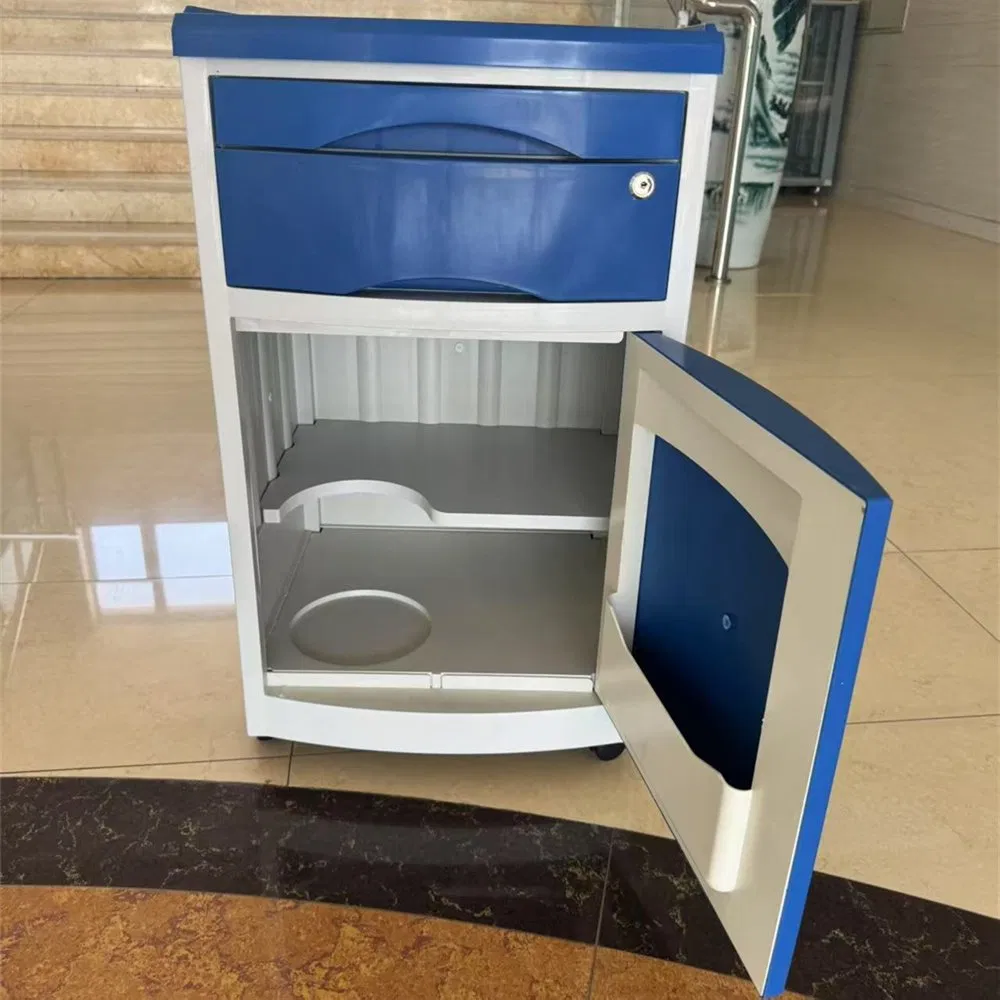 Modern Design Medical Bedside Cabinet ABS Material Hospital Furniture with Lock
