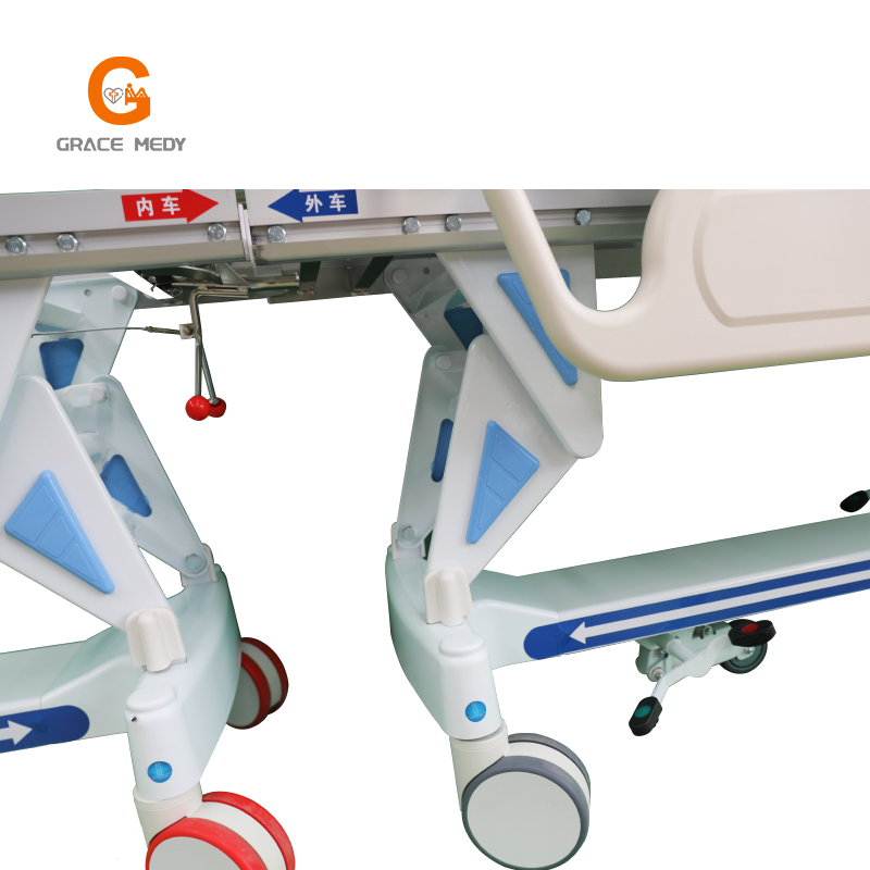 Hospital ABS Patient Transfer Trolley Stretcher for Emergency Room Hydraulic