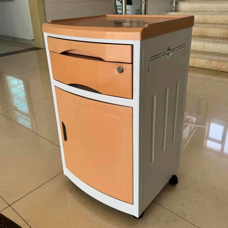 Modern Design Medical Bedside Cabinet ABS Material Hospital Furniture with Lock