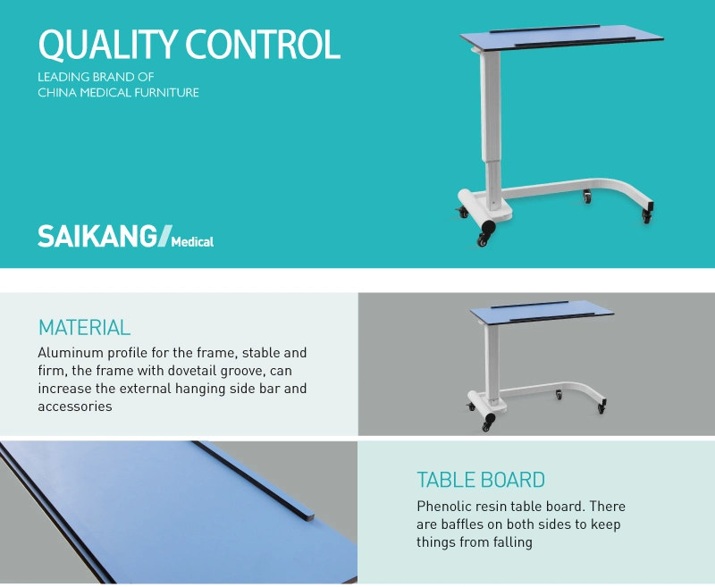 Skh242 U Type Hospital Overbed Table
