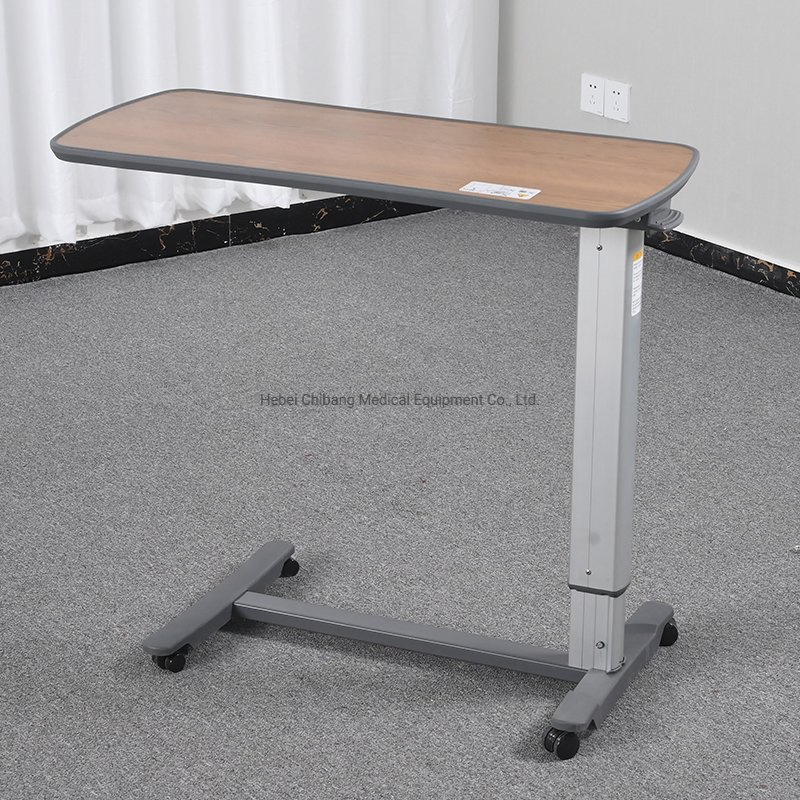 Wooden Board Hospital Overbed Table Bedside Table Hospital Furniture