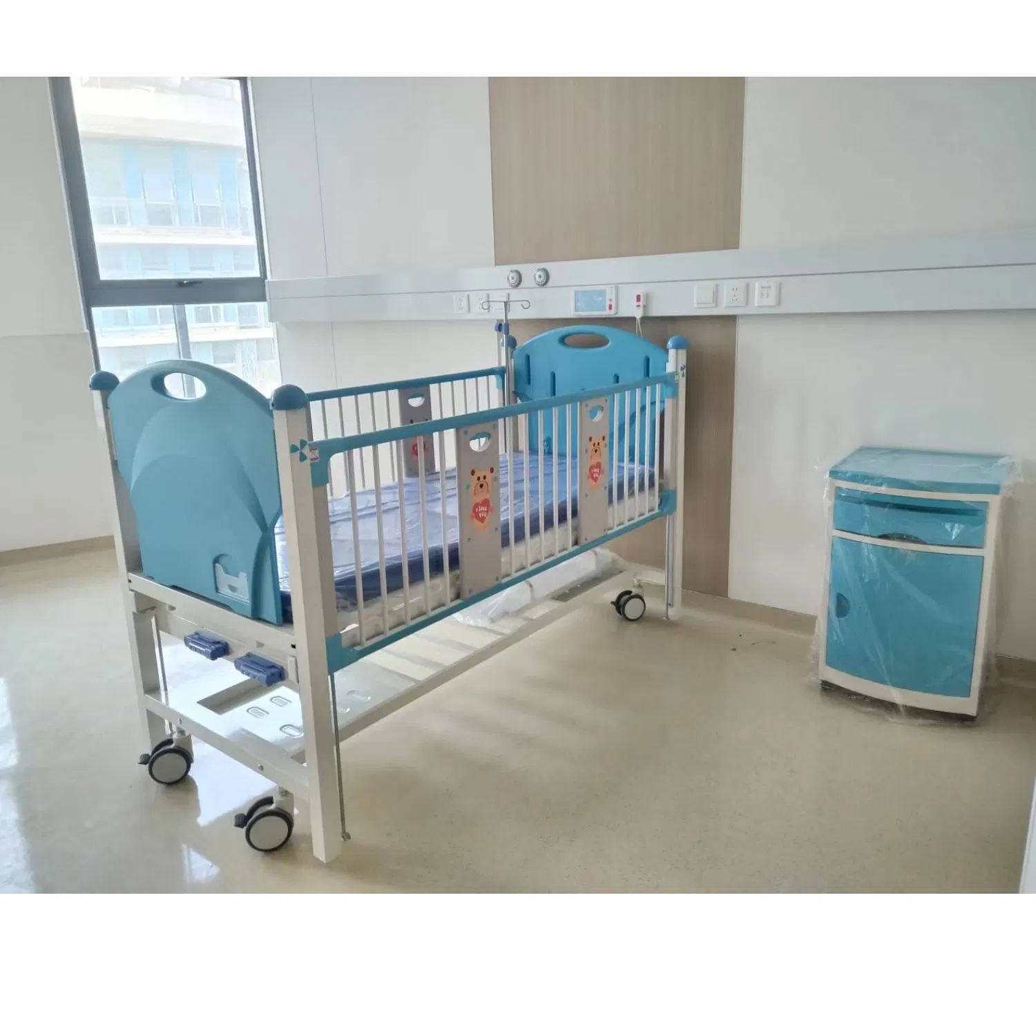 Sfda Approved Manual Two Function Hospital Pediatric Beds