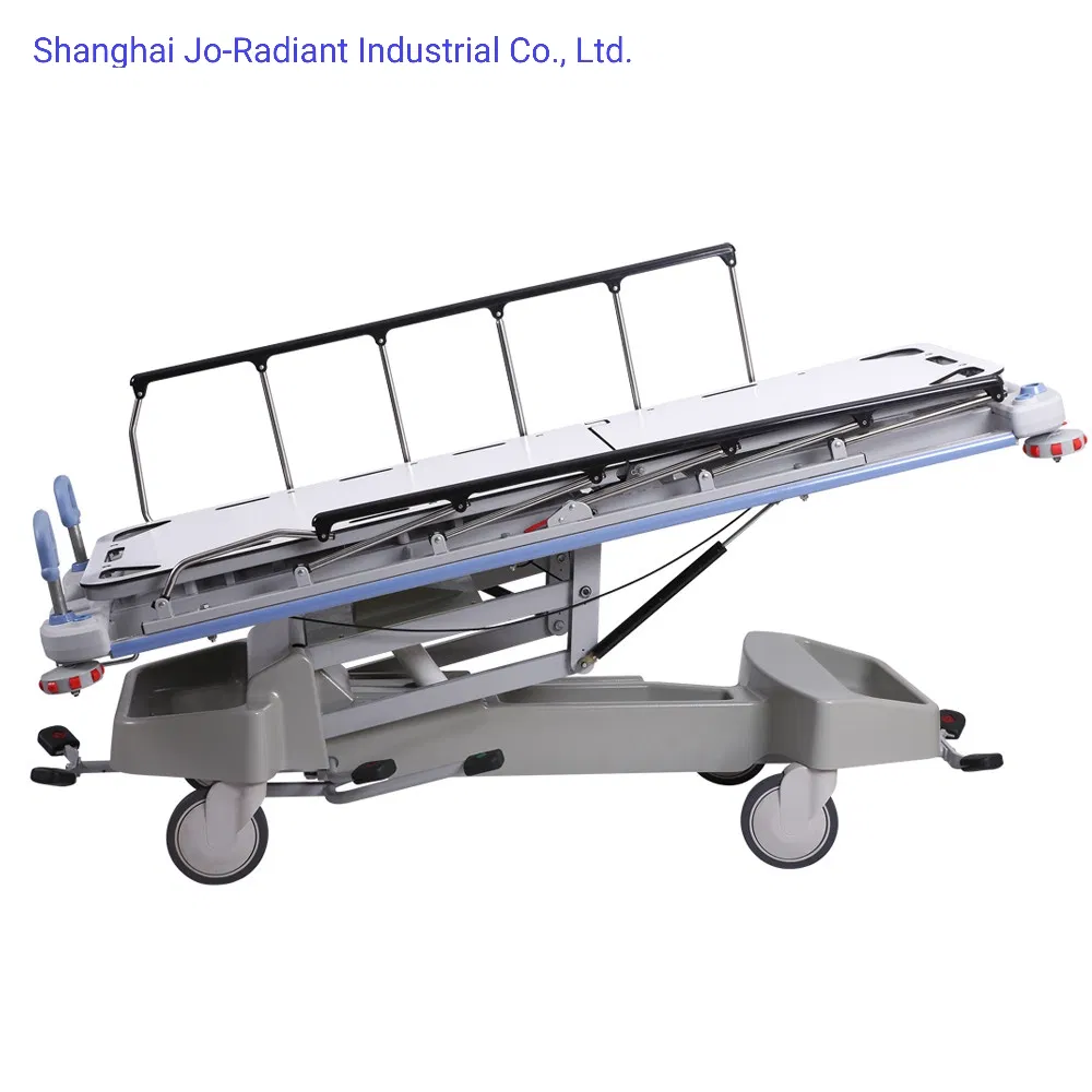 Good Quality Hospital Luxurious Hydraulic Ambulance Patient Stretcher Trolley with High Strength Connecting System