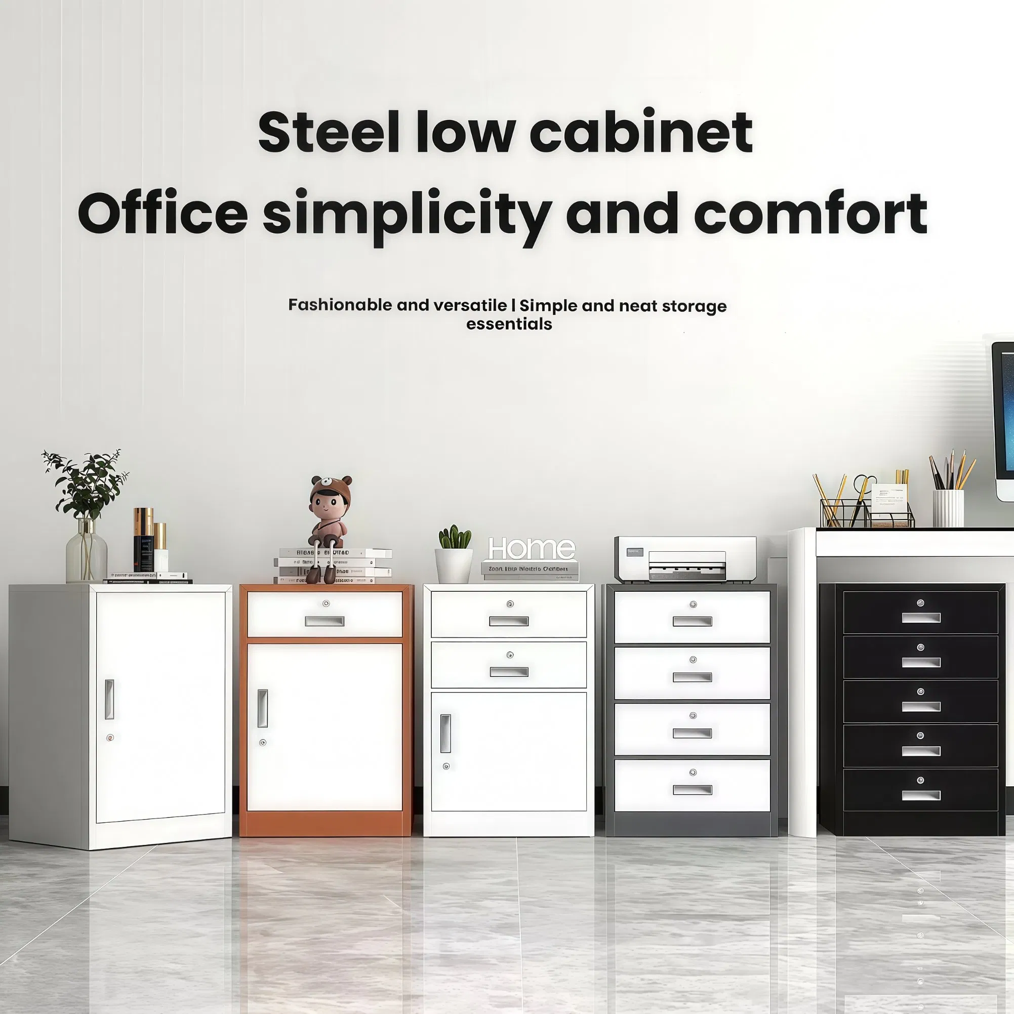 Filing Cabinet Hospital Furniture White Metal Bedside Cabinet Medical Bedside Locker