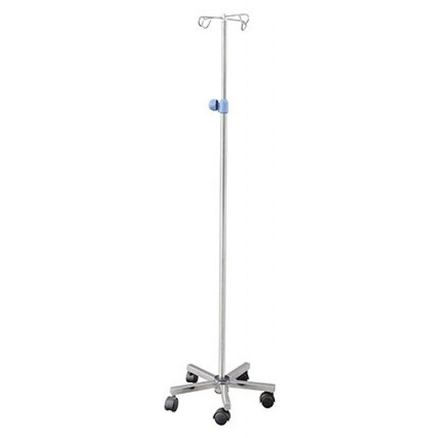 Medical Hospital Height Adjustable 5 Legs Stainless Infusion IV Pole IV Drip Stand Pole Drip Stand
