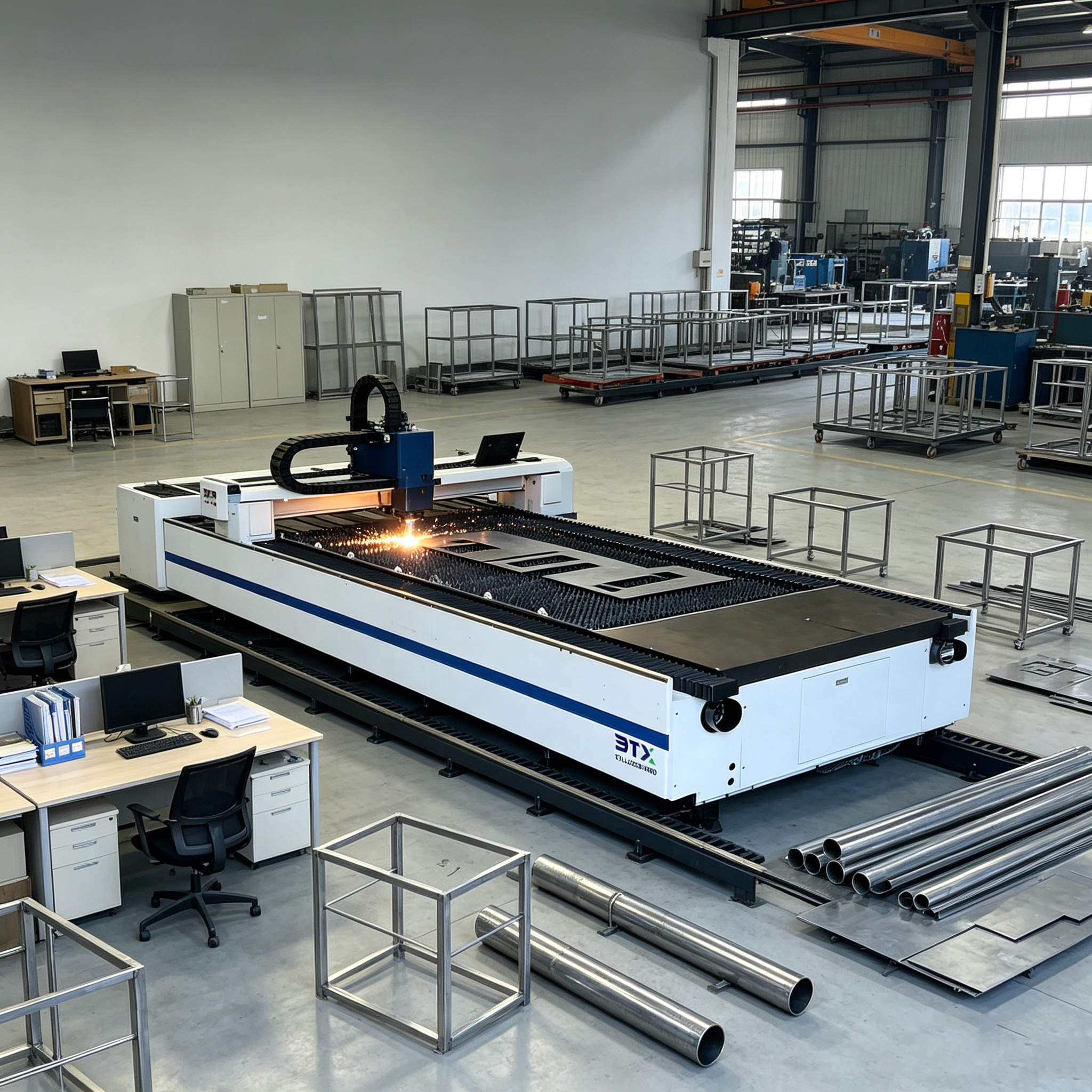 Industrial CNC Fiber Laser Cutting Machine for Stainless Steel Plastic High Precision Easy Operation New 3-Axis Water Cooling