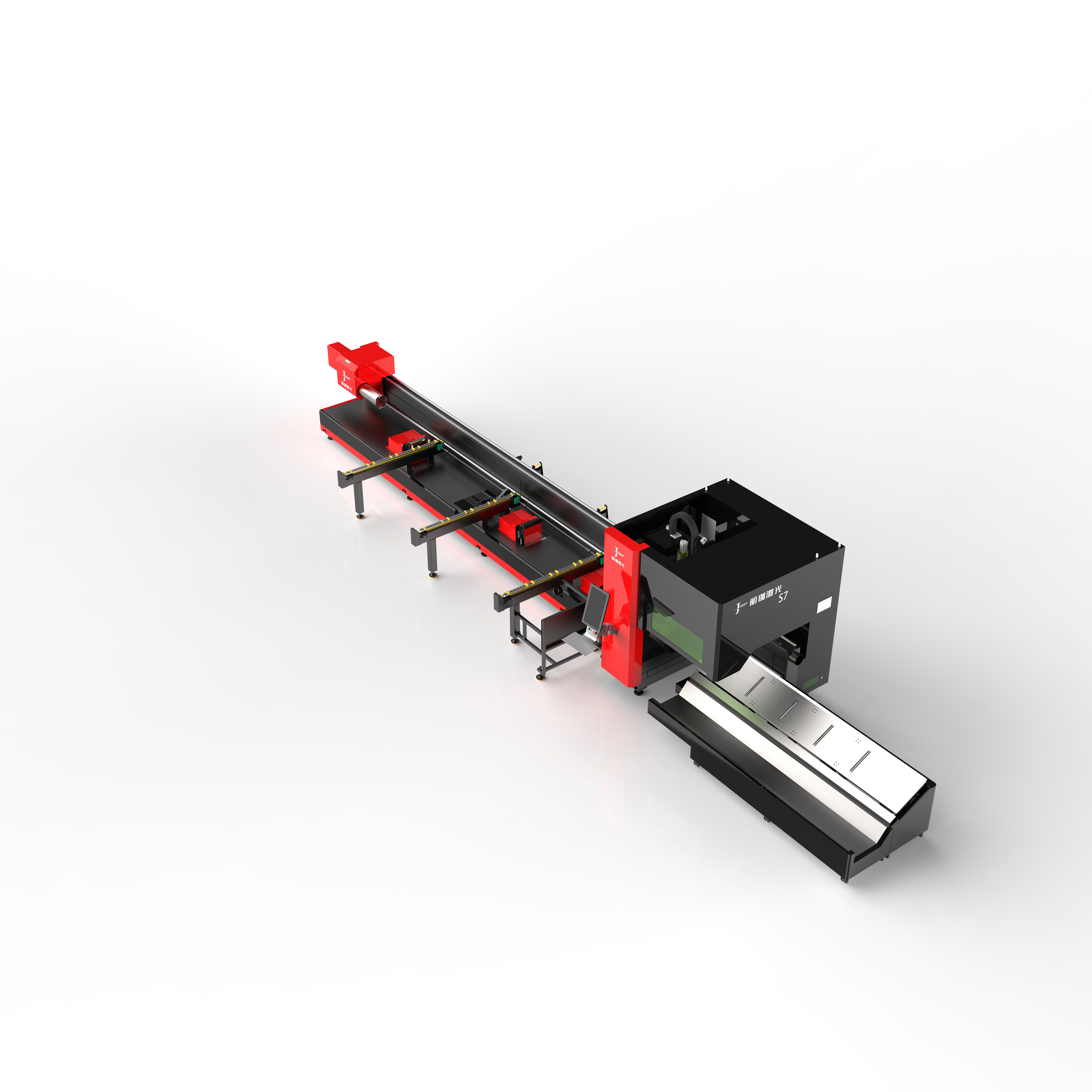 Automatic Metal Laser Tube Cutting Machine for Cutting I-beams, Stainless Steel, and Carbon Steel Round and square Tubes.