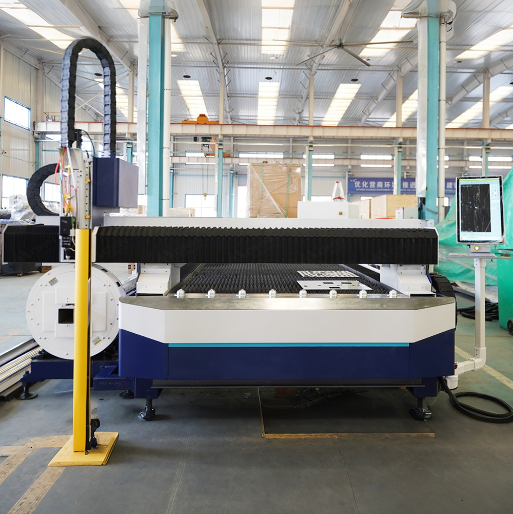 Jinan Sheet Metal Fiber Laser Cutting Machine 6000W CNC Fiber Laser Cutter Tube Laser Cutting