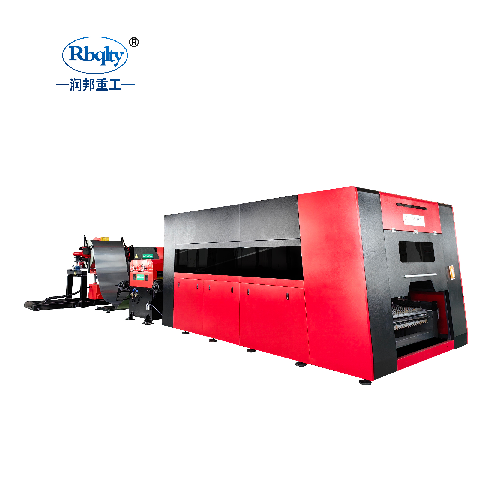 Rbqlty 3000W 3000x1500 Enclosed Laser Cutting Machine Automatic Metal Coil Cutting Line with Feeder