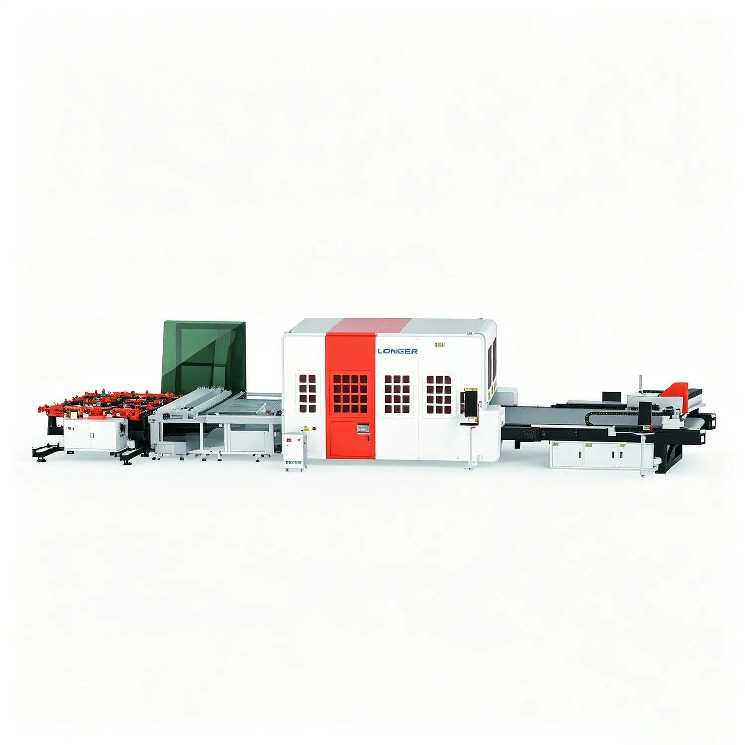 2424 * 3600mm Automatic Feeding Glass Cleaning and Cutting, Split Glass Drilling, Edge Grinding, Chamfering, Glass Laser Cutting Production Line