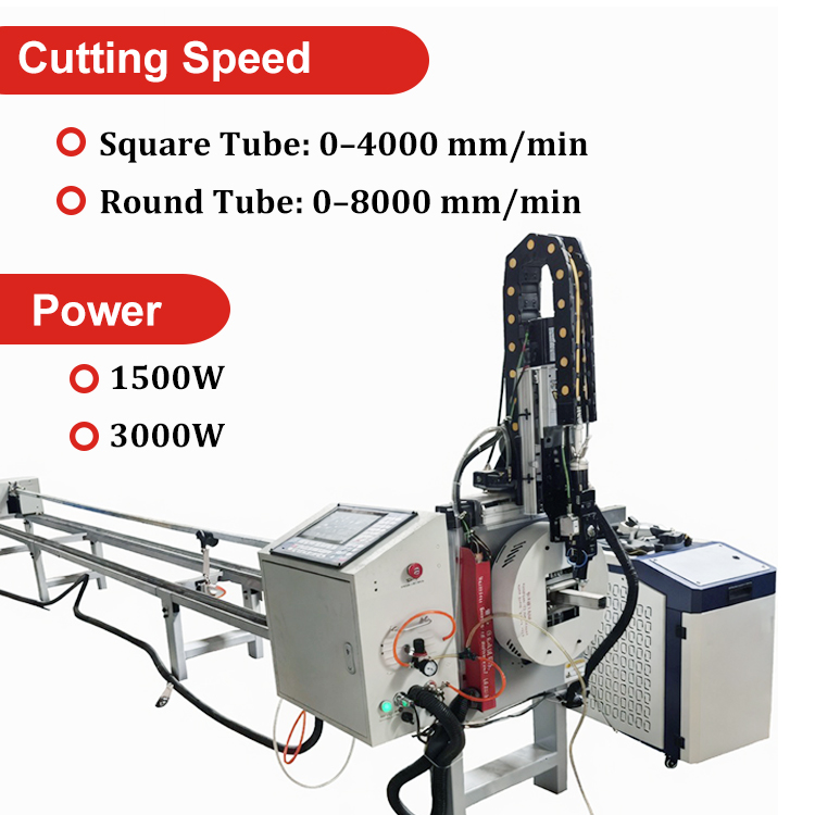Mini 1500W CNC Fiber Laser Metal Pipe Tube Cutting Machine High-Accuracy Easy To Operate For Square And Round Tubes