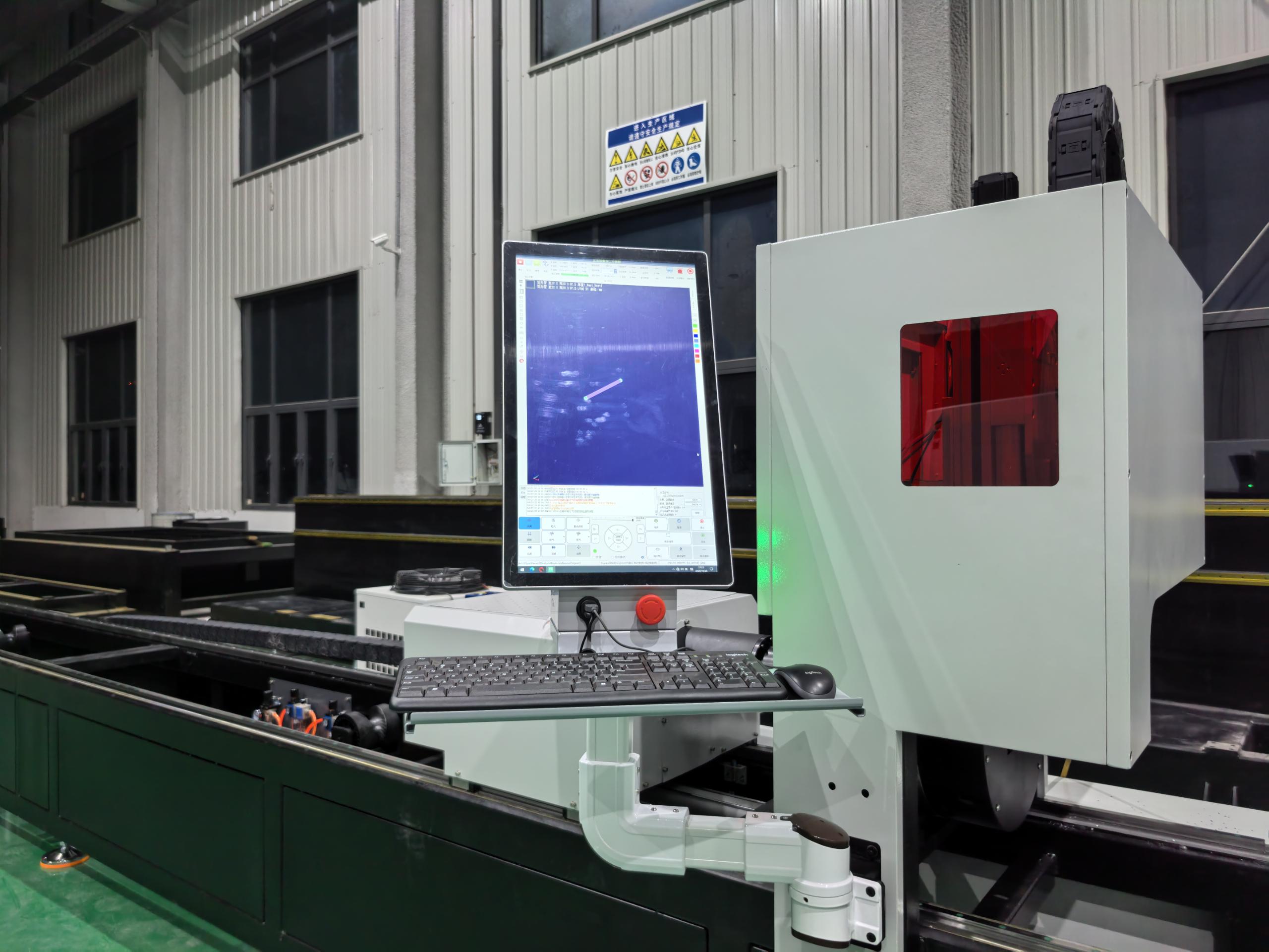 HUAXIA CNC Metal 3000W Fiber Laser Cutting Stainless Steel Carbon Steel Square Tube Cutting Machine