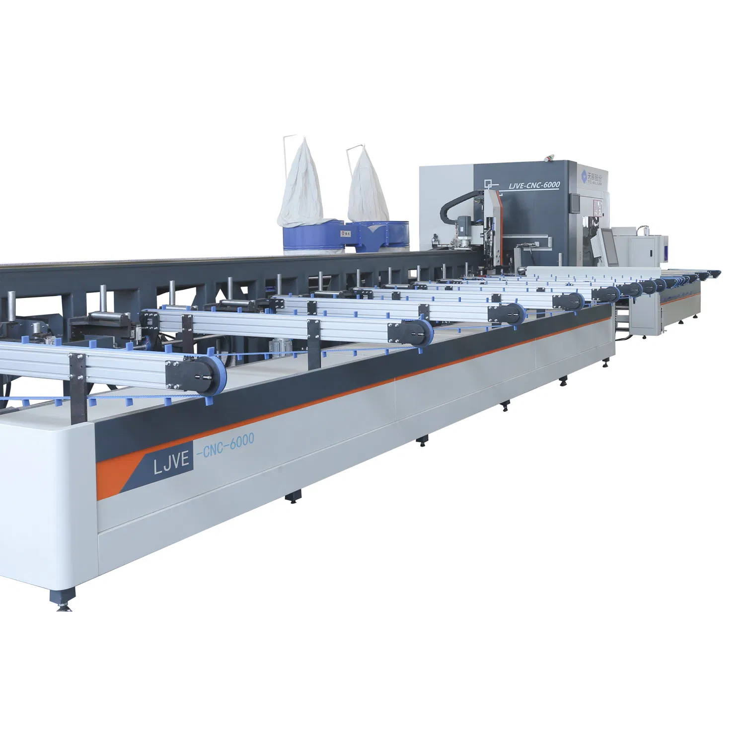 Intelligent Automatic CNC Cutting Production Line Laser Drilling Milling for Aluminum Profile Window and Door Fabrication Plant