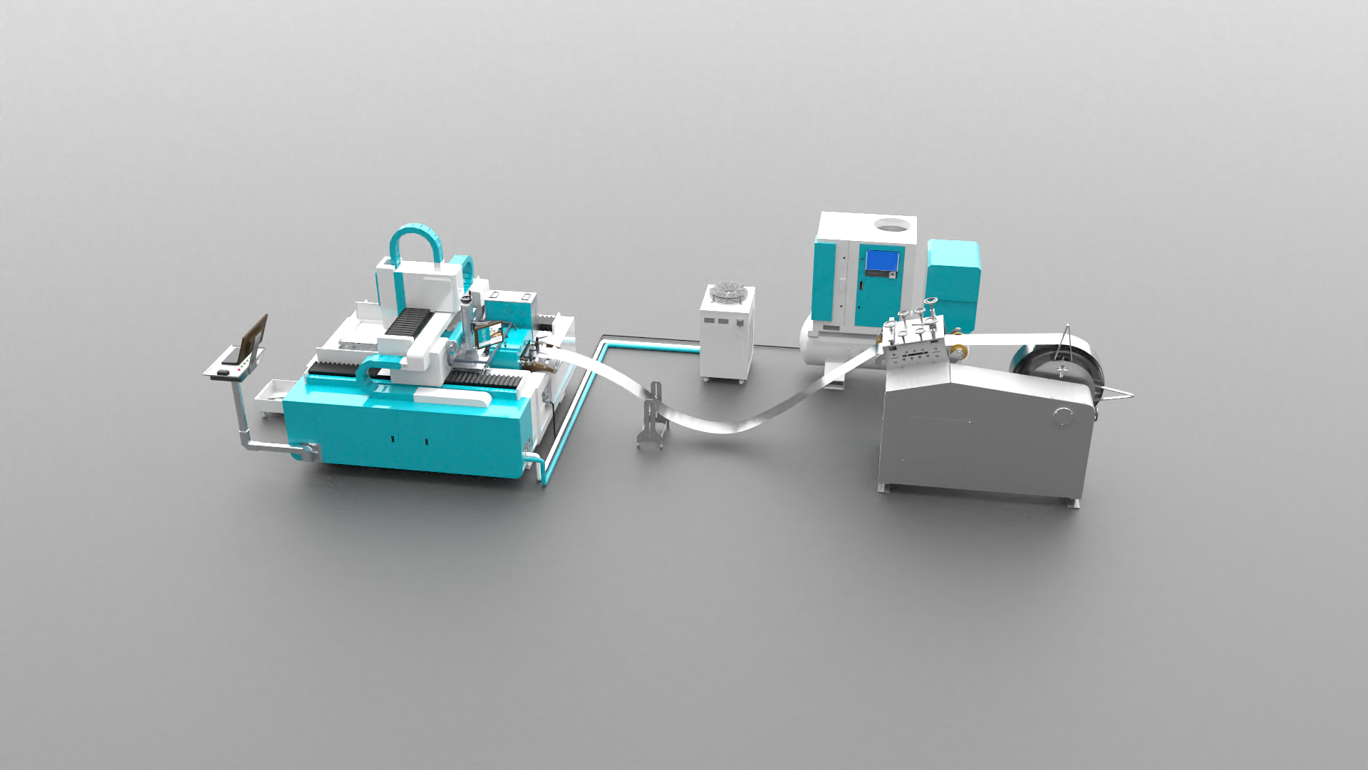 Steel Strip/Coil Fiber Laser Cutting Production Line with Automatic Uncoiling, Leveling, Feeding, Correction and Auto Cutting