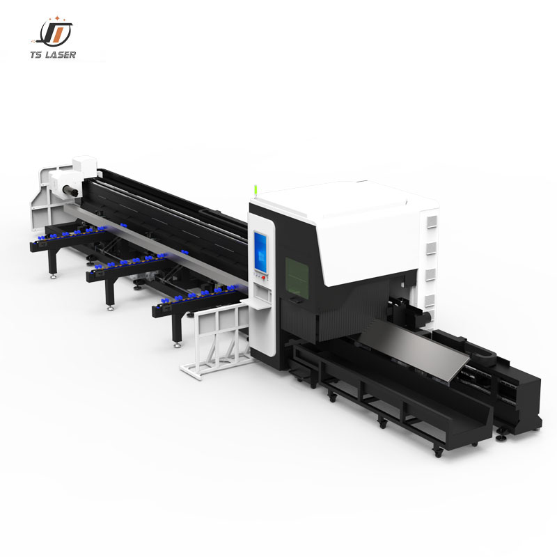Industrial Metal Tube Laser Cutting Machine: Semi-Automatic Loading, Fully Automatic Chuck, and CypCut Control System