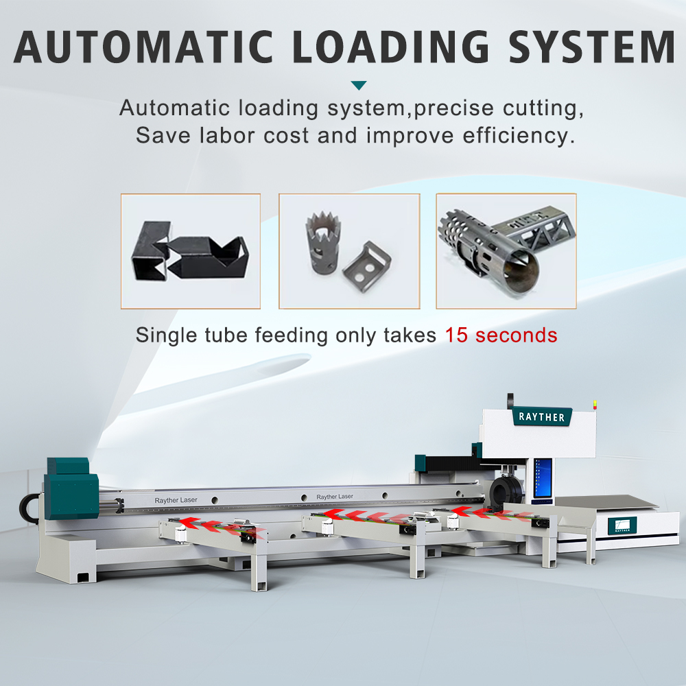 Fully Automatic Tube Loading and Unloading Laser Pipe Cutting Machine High-Precision for Industrial Metal Processing 1500w