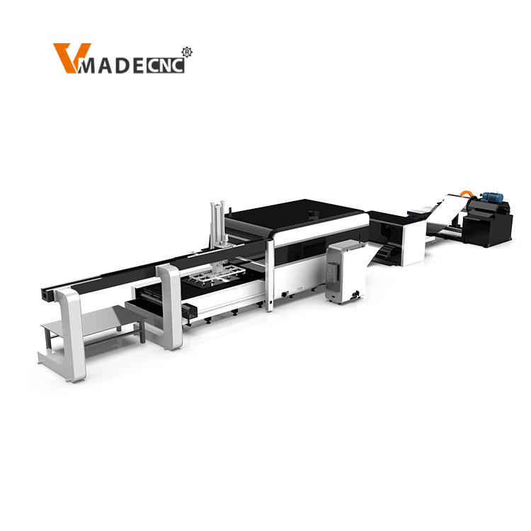 Fully Automatic Coil Fed Fiber Laser Cutting Machine with Uncoiling Leveling and Cutting Line
