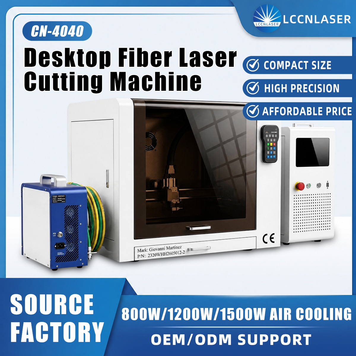 Desktop Small Fiber Laser Cutting Machine Enclosed Workstation Automatic Positioning Sheet Tube Processing