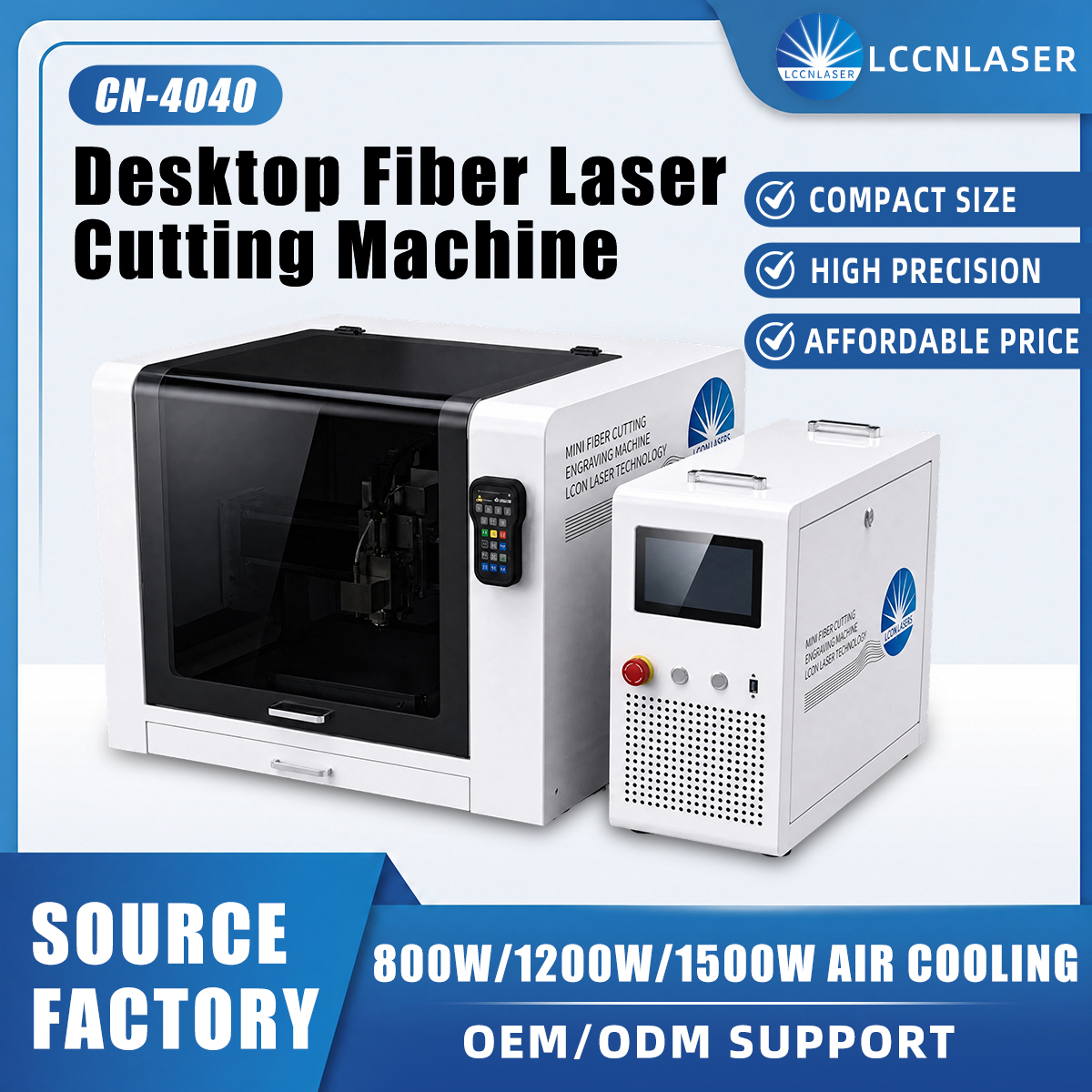 Desktop Small Fiber Laser Cutting Machine Enclosed Workstation Automatic Positioning Sheet Tube Processing