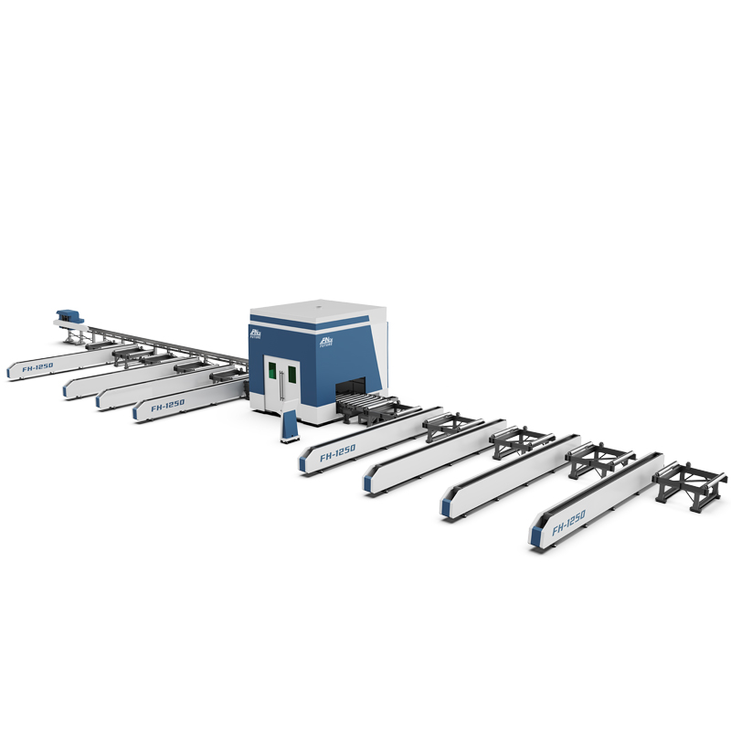 FINCM China Automated FH-1250 3D 5-Axis Profile Cutting System 12KW 20KW H Beam Laser Cutting Machine in Steel Structure