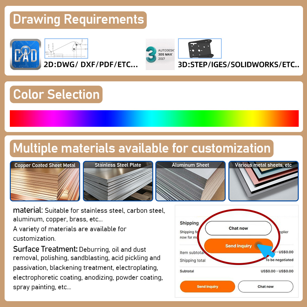 Custom Sheet Metal Processing Service Metal Laser Cutting Parts Aluminum Stainless Steel Copper Custom Laser Cutting Service