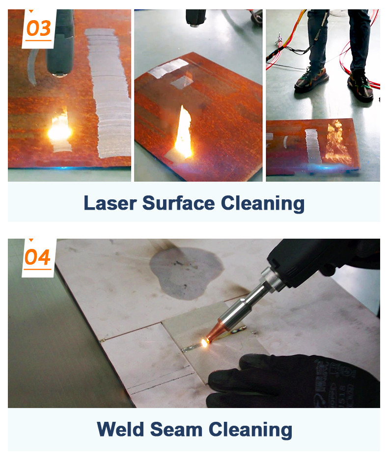 3kw 3-in-1 Multi-Function Steel Sheet Laser Cleaning Machine with Fiber Laser Metal Welding and Cutting