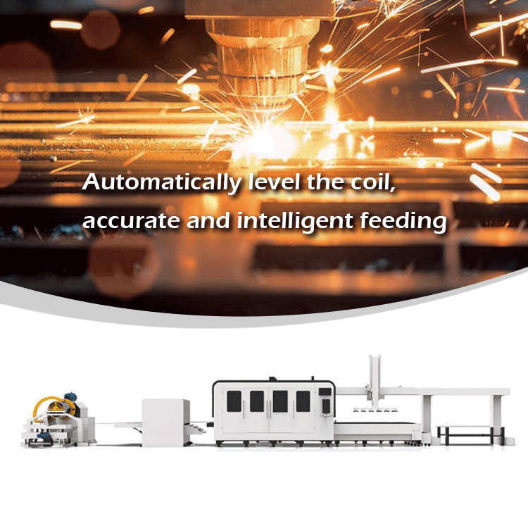 Fully Automatic Coil Fed Fiber Laser Cutting Machine with Uncoiling Leveling and Cutting Line