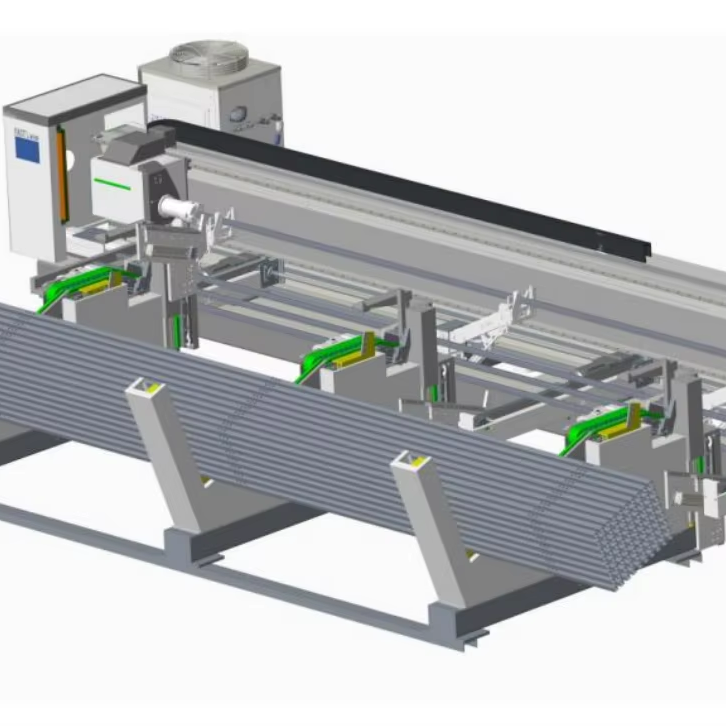 Fiber Lazer Cutting Tube Laser Automatic Tube Cutting Machine Igh-Speed Automatic Metal Pipe Tube Cutting Machine for Industrial