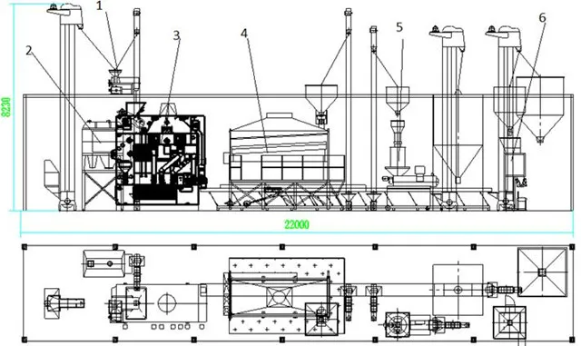 Drawing design of cleaning plant