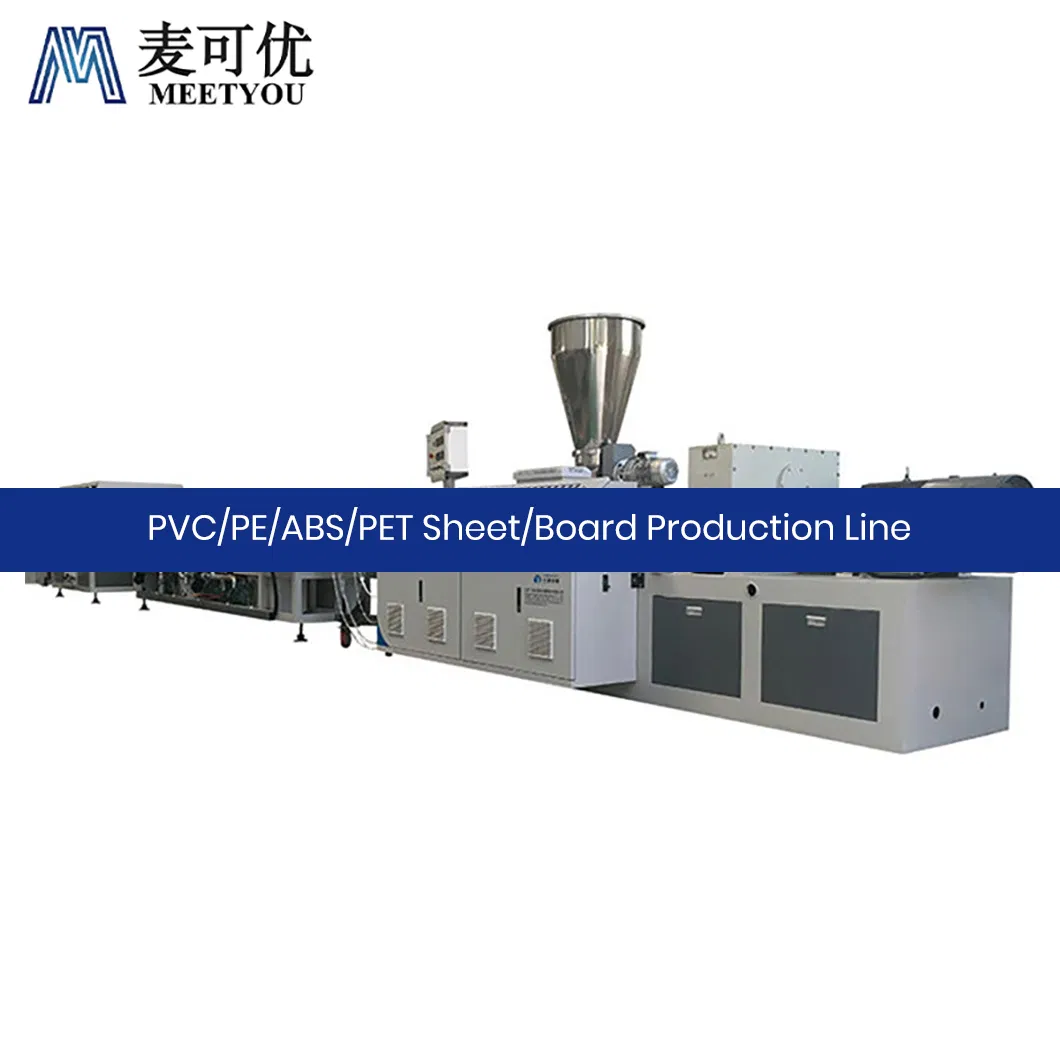 Meetyou Machinery PVC PE ABS Plastic Sheet Laser Cutting Machine Factory Thermoplastic Sheets Production Line China Energy Save Plastic Plate Extrusion Machine