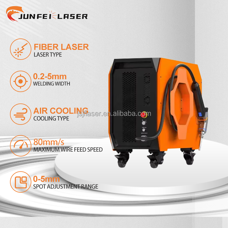 JUNFEI 3 in 1 Welding Laser Machines 1000W 1500W Raycus Laser Source Fast Than Tig Auto Wire Feeder for Welder Cutter Cleaner