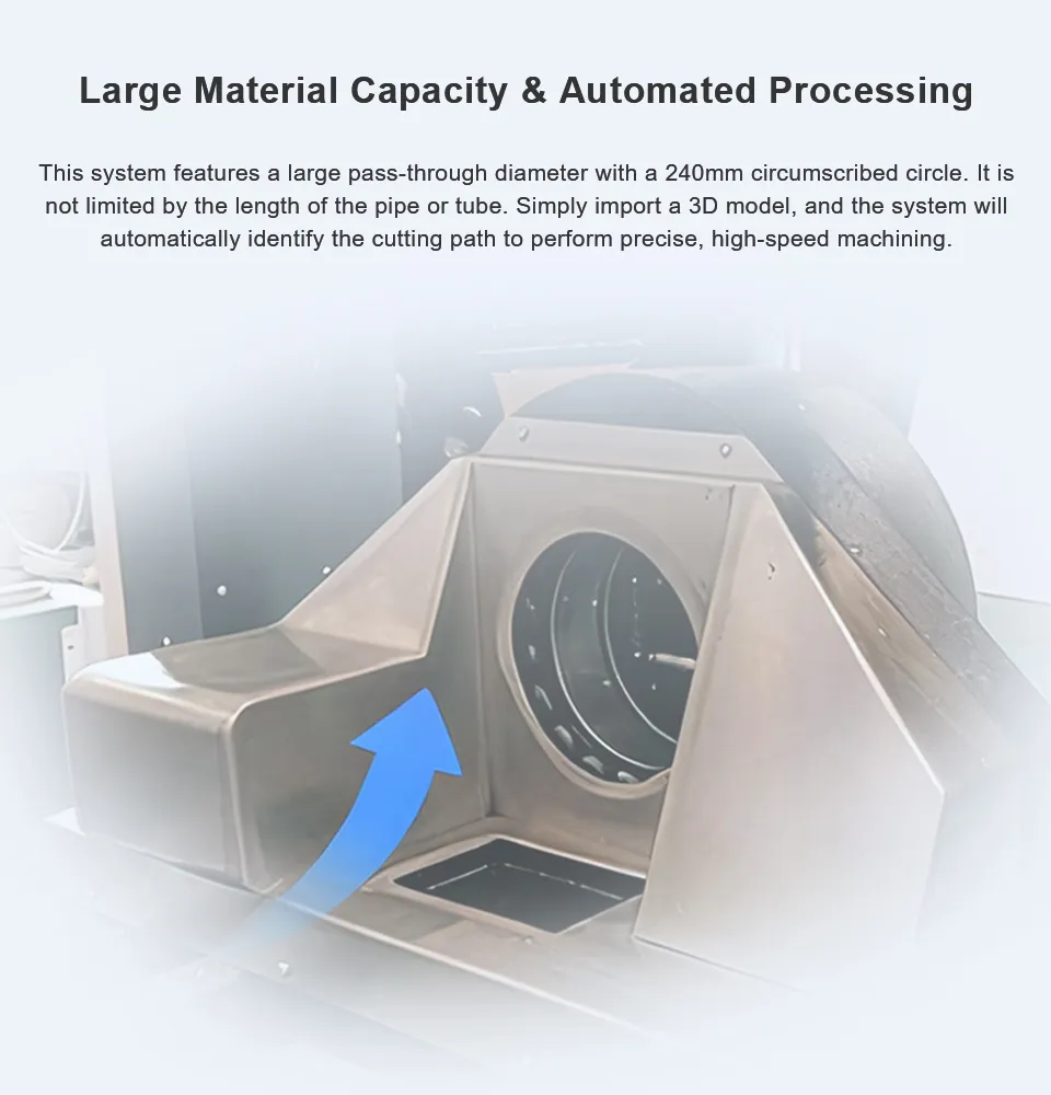 High Productivity Compatibility Tube Fiber Laser Cutting Equipment for Stainless Steel Processing