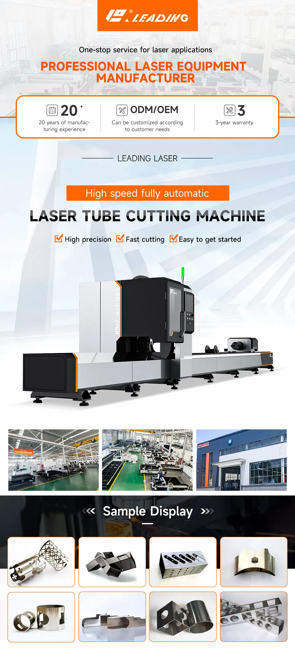Fiber CNC Pipe Laser Cutting Machine