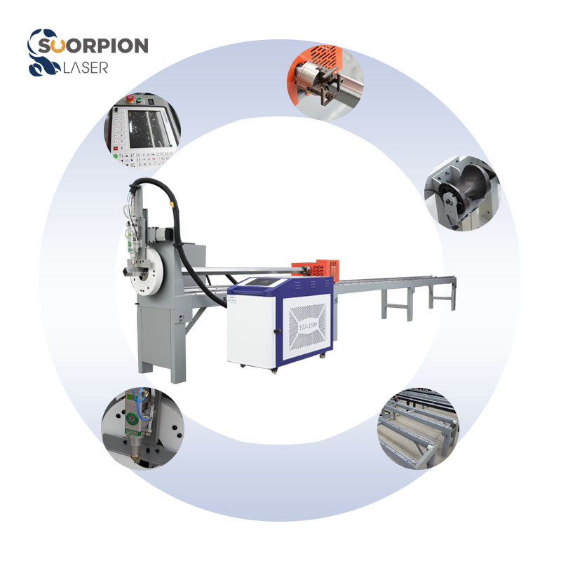 High Speed CNC Laser Tube Cutting Machine with Automatic Feeding System for Metal Pipes