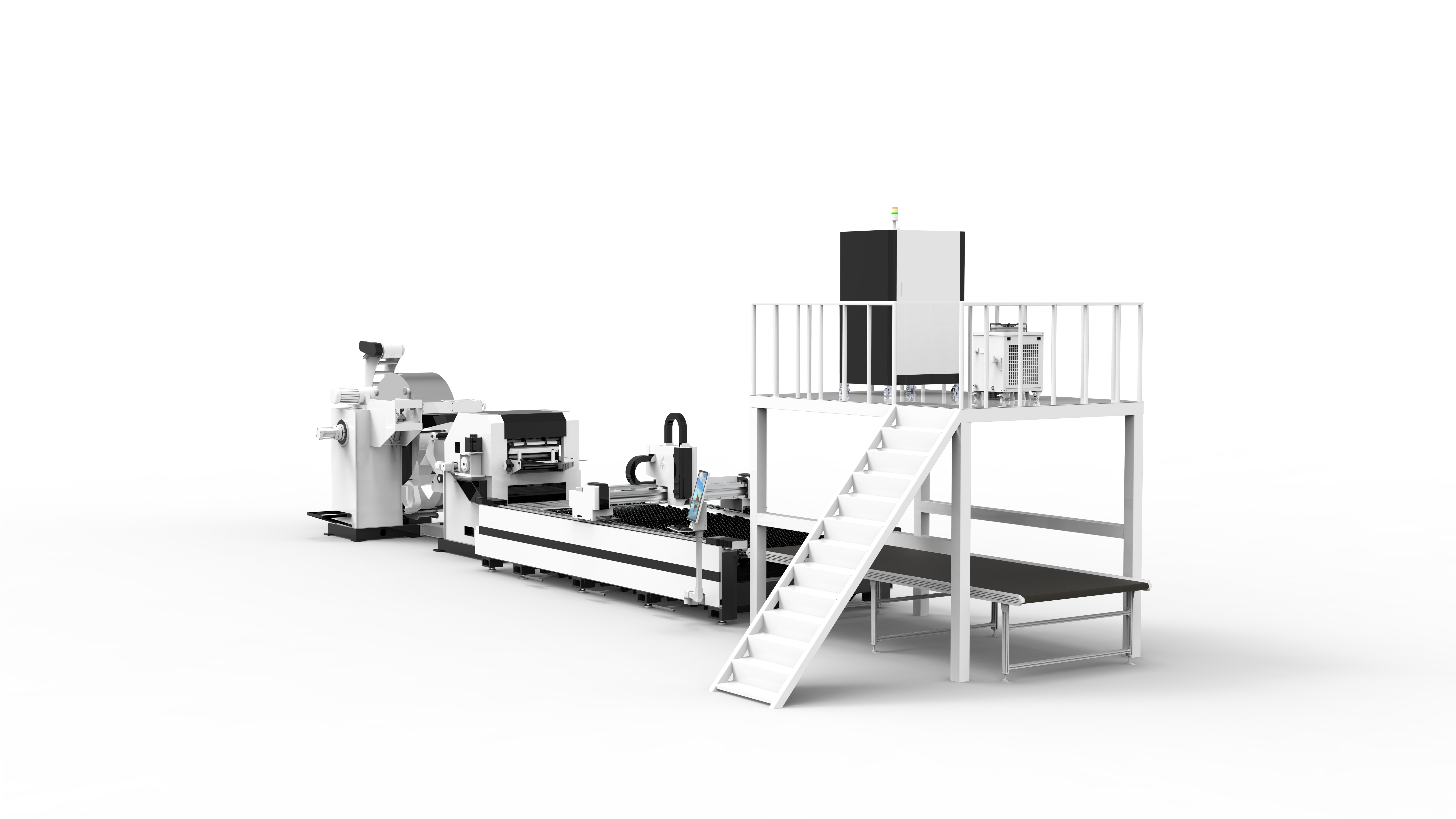 Laser Cutting Factory Price Roll Material Laser Cutting Production Line in Stock Full-automatic Coil Fed Laser Cutting Line