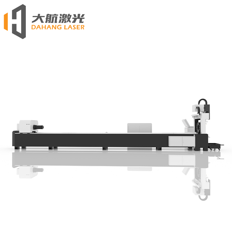 Automatic Tube Fiber Laser Cutting Machine 2000W 3000W Dual Chuck for System Delta Servo Control Metal AI/PLT HIWIN Guide