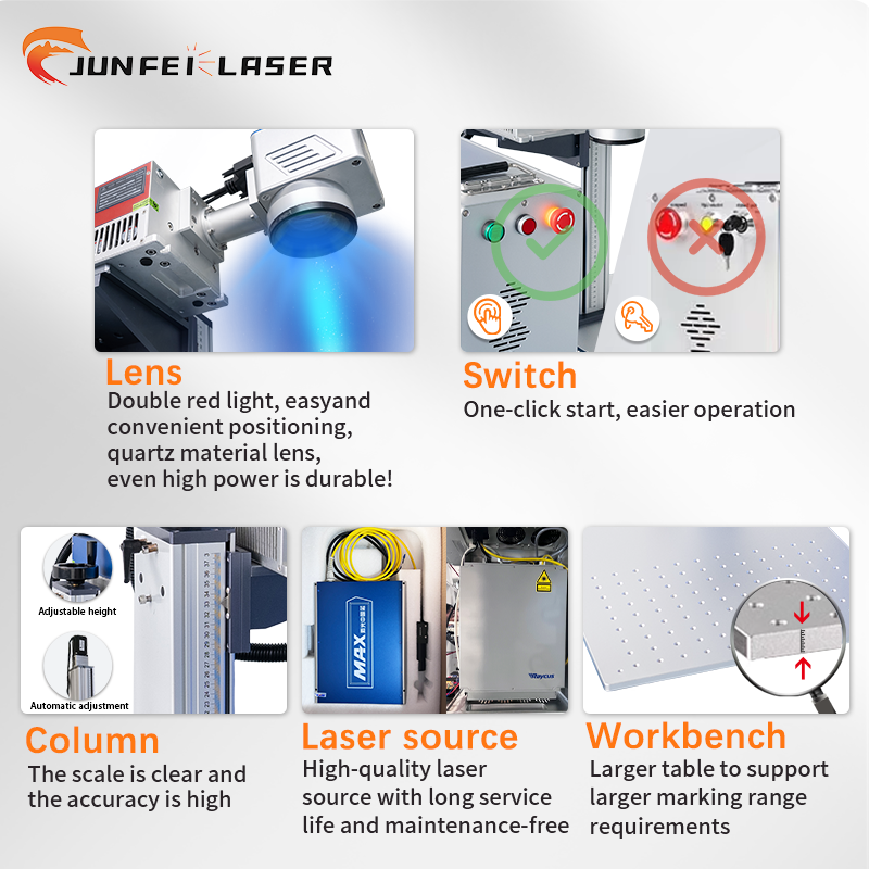 JPT M7 Fiber Lazer Lens 1064 60W 100W 200W 300W 2.5D 3D Mopa Fiber Metal Laser Engraving Machine for Gold Ring Glass Plastic