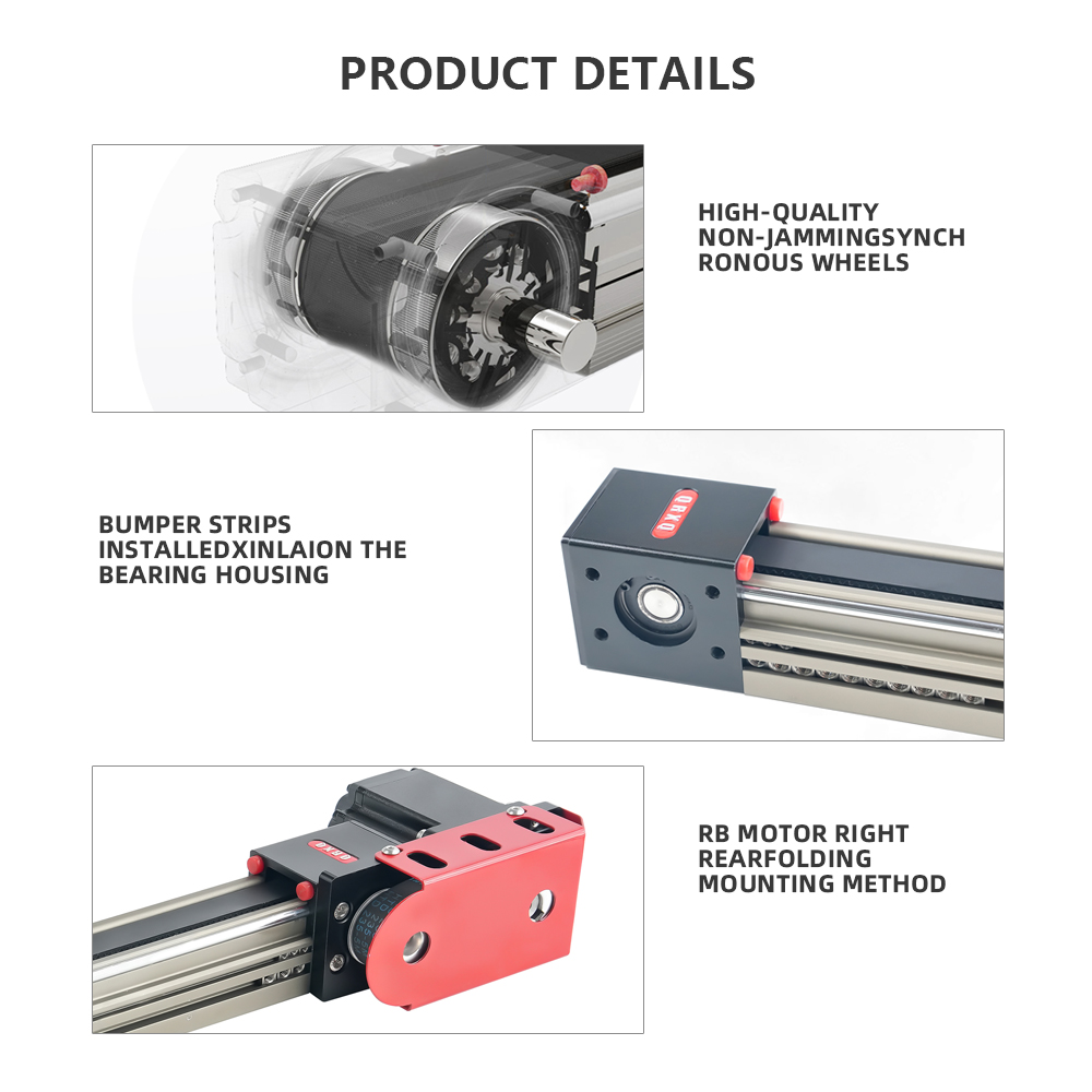 QRXQ RXP-L-45 Gantry Robot XYZ Stage CNC Router Motorized 3 Axis Table Linear Motion Belt Guide Rail With Stepper Motor
