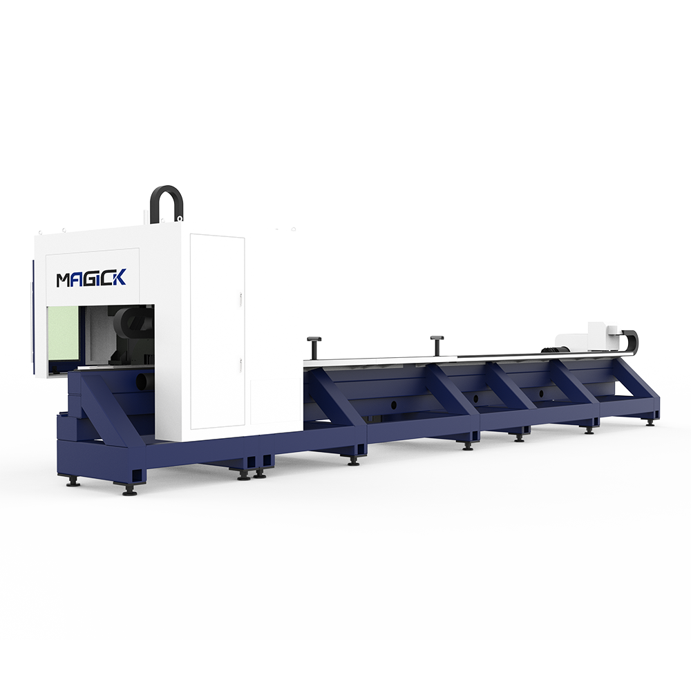 MKLASER Intelligent 2 Chuck Fiber Laser Pipe Cutting Machine with Automatic Loading System